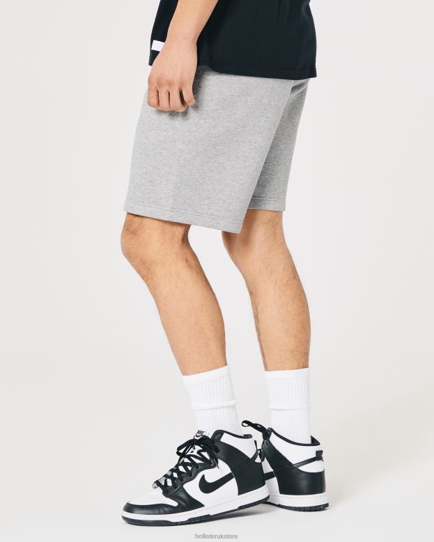 Bottoms Hollister Men Fleece Logo Shorts 9\\ 488201287 Heather Grey